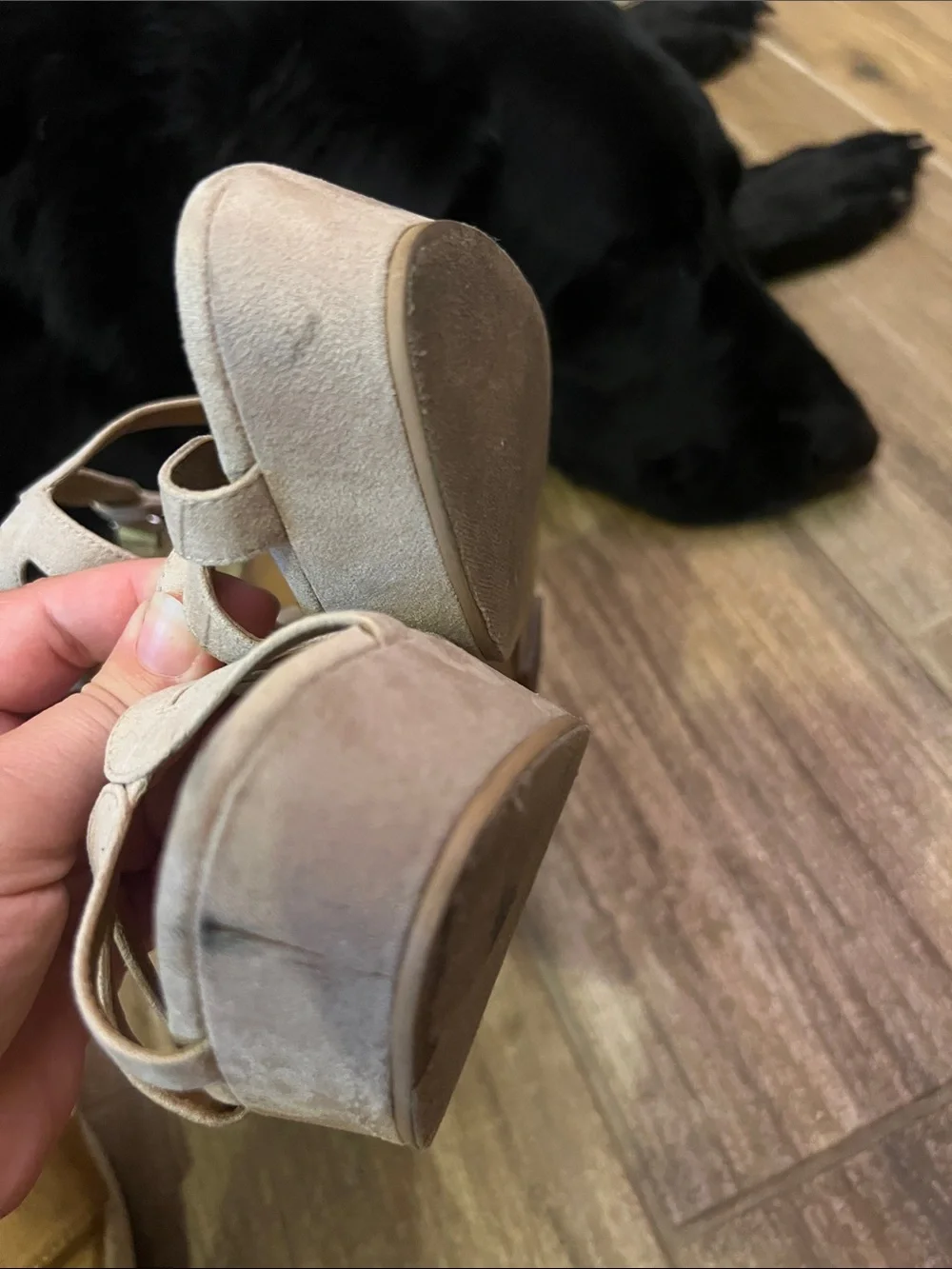 Lot of 2 pairs 7.5 women’s wedges brown nude Vicki-Vicki BP